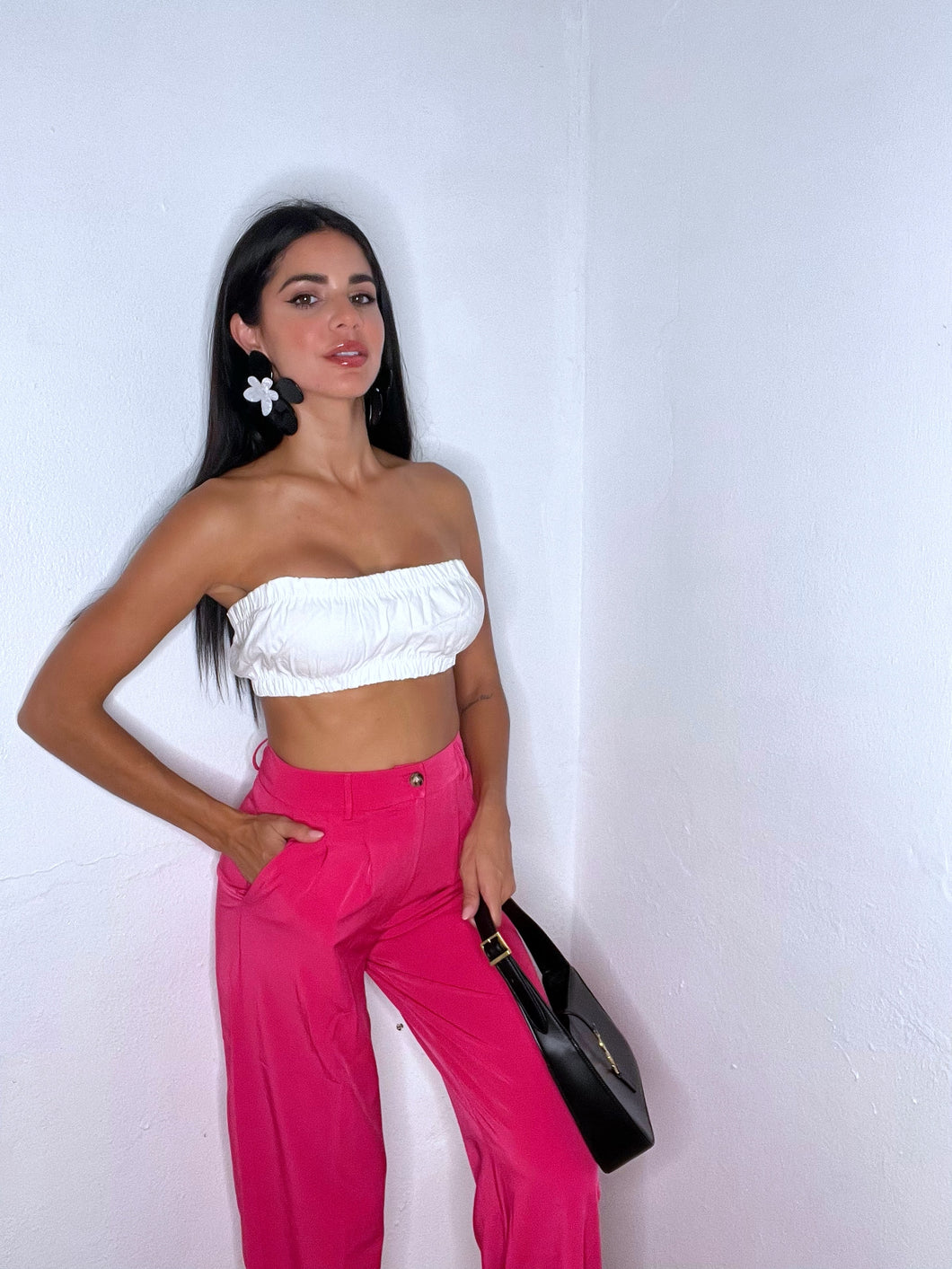 Magenta High Waist Pant